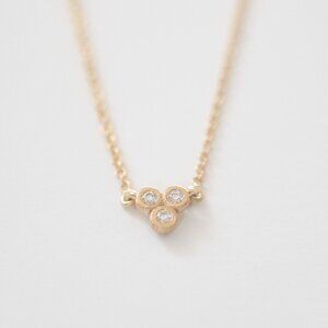 Solid Gold and Diamond Necklace